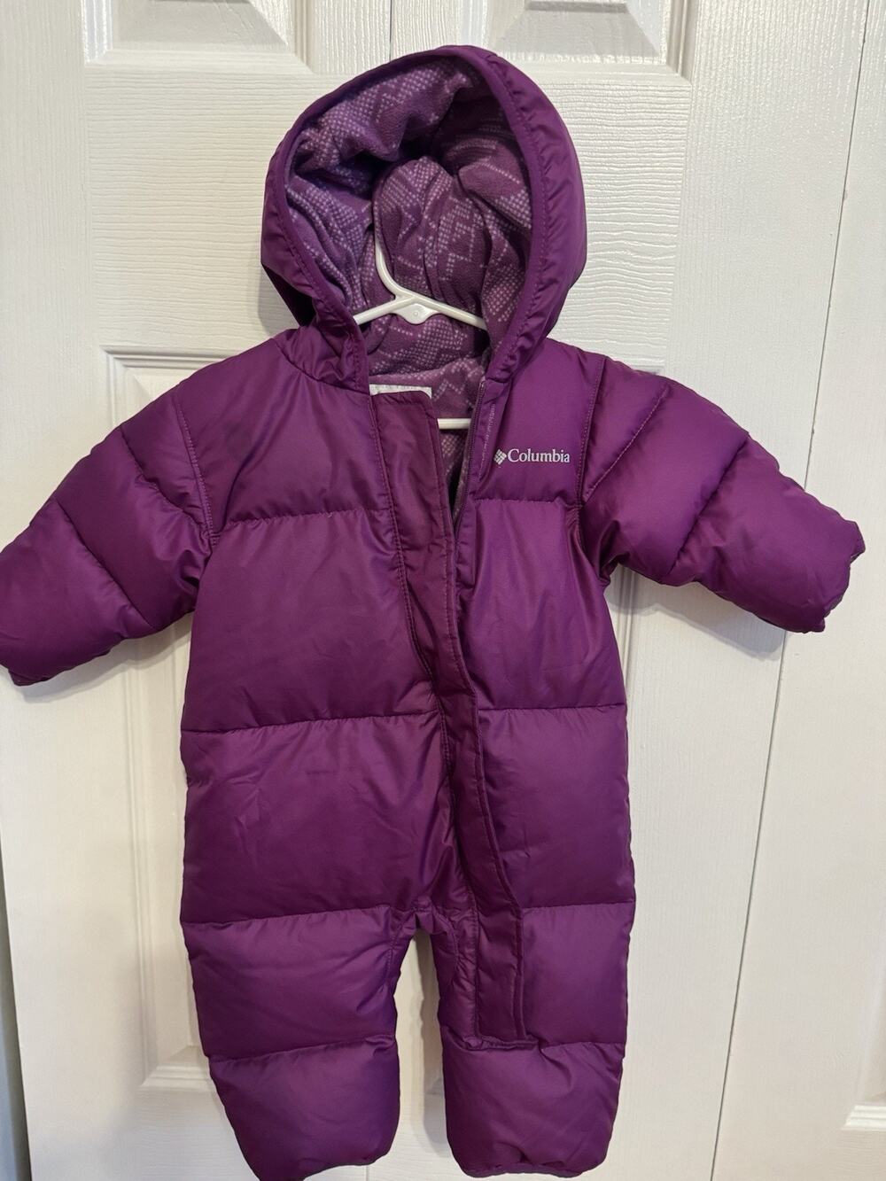 Columbia Bunting Down Snowsuit for Infants 3-6 Months Purple